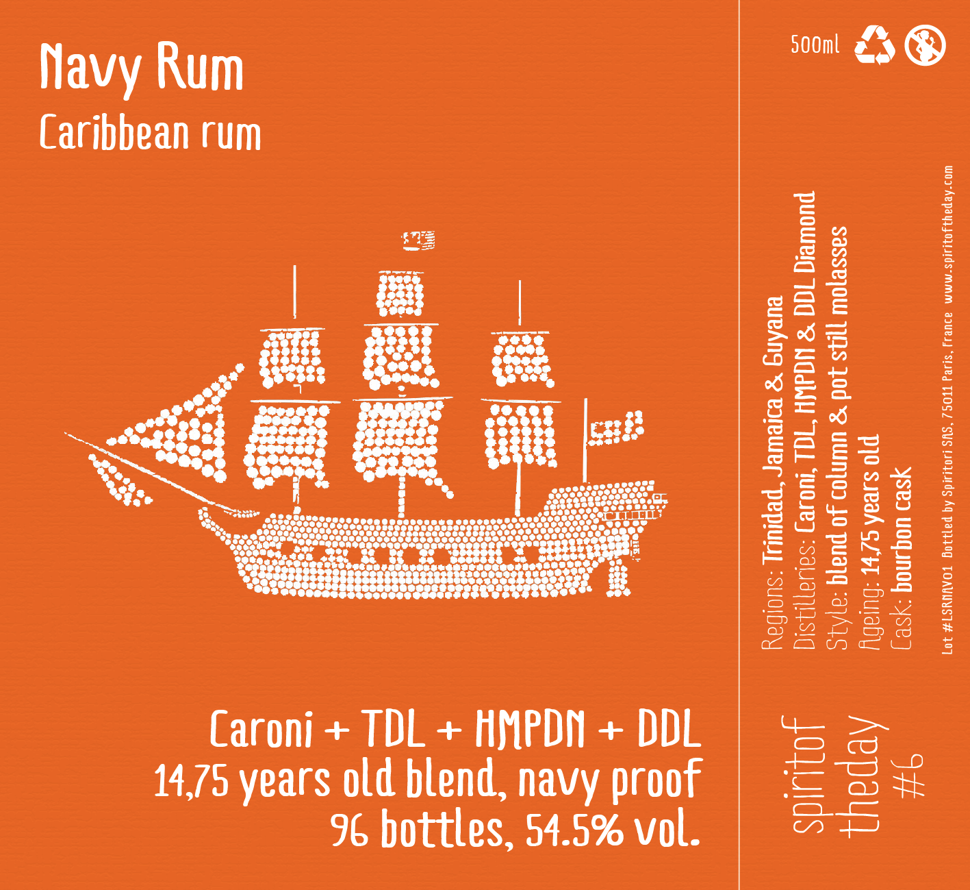 Navy Rum Caroni + TDL + HMPDN + DDL Diamond 54,5%