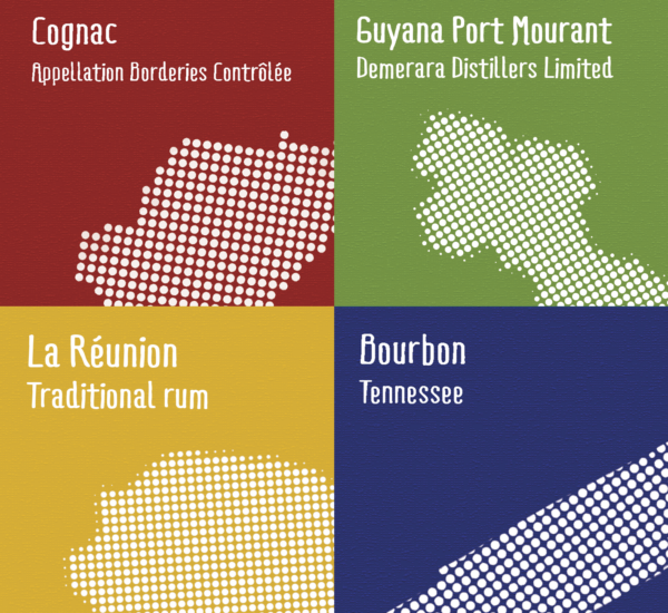 Samples Rhum + Cognac + Bourbon 3cl