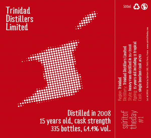 Rhum Trinidad TDL 2008 Heavy 15 ans 64,4%