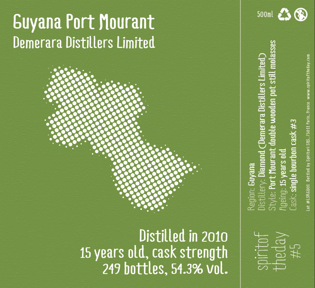 Rhum Guyana Port Mourant 2010 15 ans 54,3%