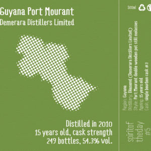 Rhum Guyana Port Mourant 2010 15 ans 54,3%