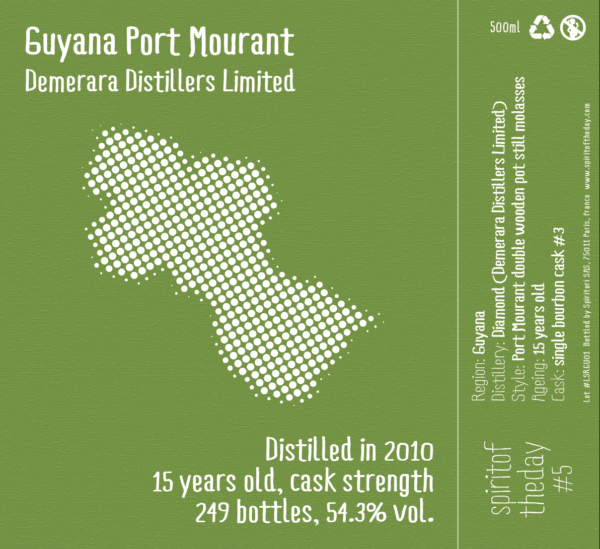 Rhum Guyana Port Mourant 2010 15 ans 54,3%