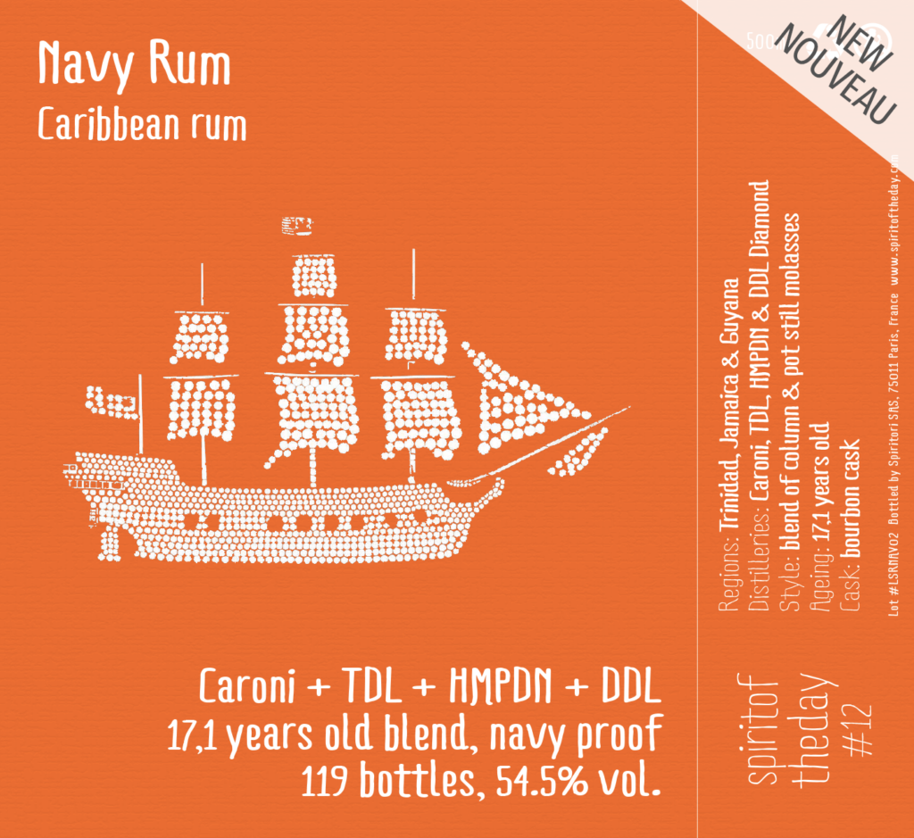 Navy Rum #2 Caroni + TDL + HMPDN + DDL 54,5%